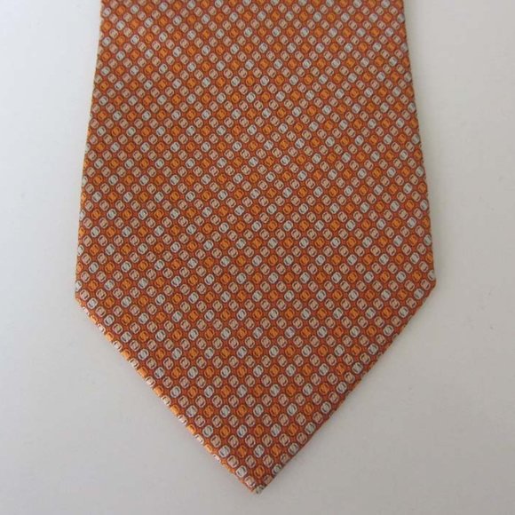 Silk Print Tie in Pink/Orange Snake | Shop Sid Mashburn new FERRAGAMO orange mini medallions print tie 100% silk